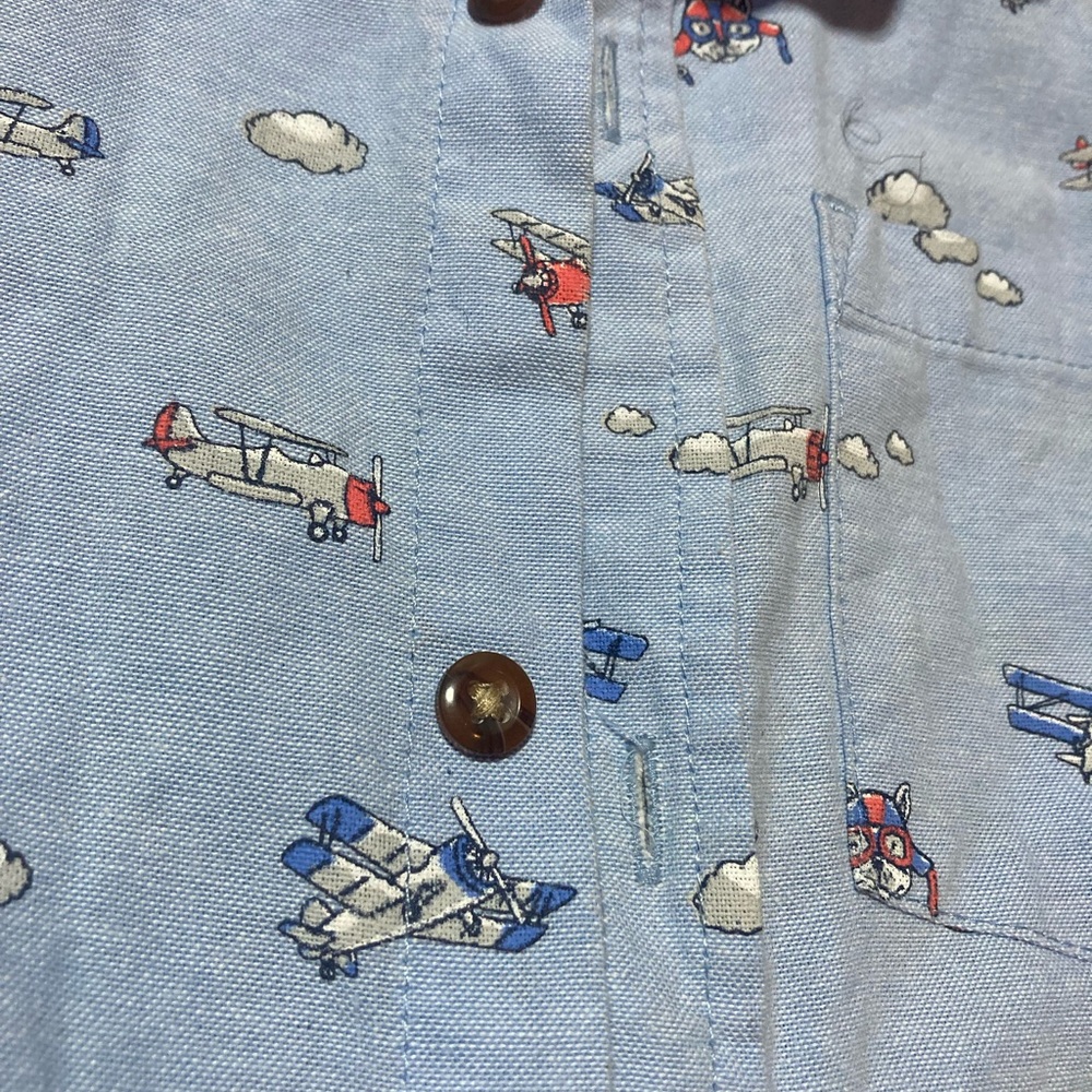 Blue kids head quarters size 6 boys button up shirt